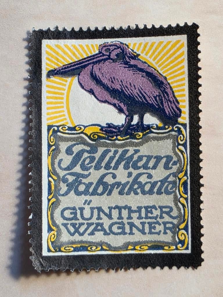 013) ORIGINELE SLUITZEGEL PELIKAN GÜNTHER WAGNER, Ophalen of Verzenden, Overige thema's