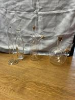 4 glazen flesjes, Ophalen, Zo goed als nieuw, Overige typen