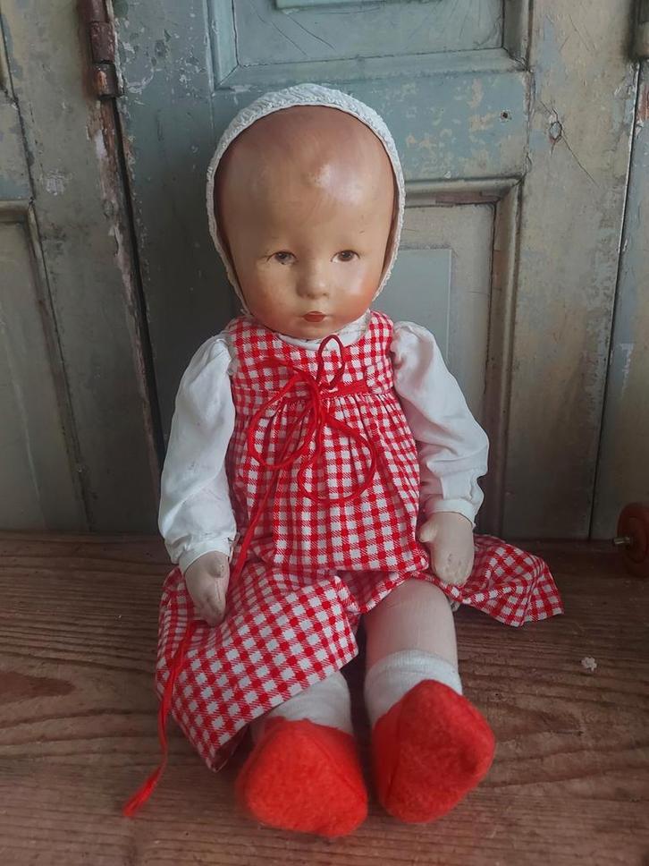 Oude Kathe Kruse pop XIII Hampelchen 44 cm Originele kleding, Antiek en Kunst, Antiek | Speelgoed, Ophalen of Verzenden