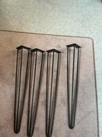 4 hairpin tafelpoten, Ophalen, Minder dan 50 cm, 50 tot 100 cm, Rond
