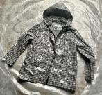 Lakjas met ruit capuchon pvc lak mt m/l 74 cm lang rits sexy, Verzenden, Zo goed als nieuw, Maat 42/44 (L), Grijs