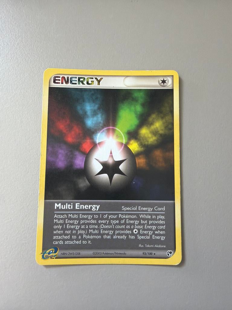 Multi Energy Pokémon kaart (93/100), Ophalen of Verzenden, Gebruikt, Losse kaart, Foil