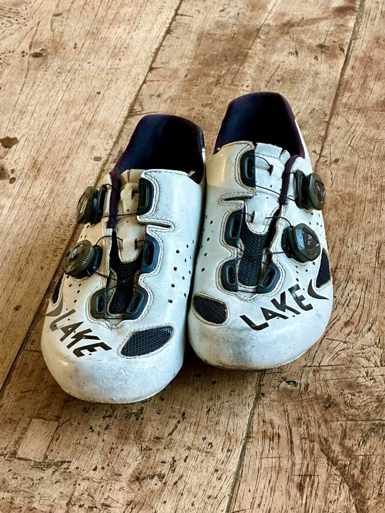 Lake Fiets Race Schoenen Wit Maat 43.5, Fietsen en Brommers, Fietsaccessoires | Fietskleding, Gebruikt, Heren, Schoenen, Overige maten