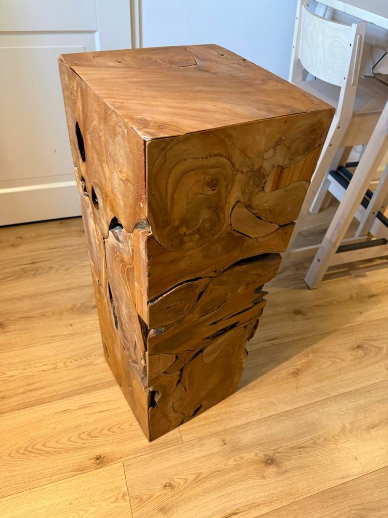 Houten zuil van massief hout - uniek design, Ophalen, Gebruikt