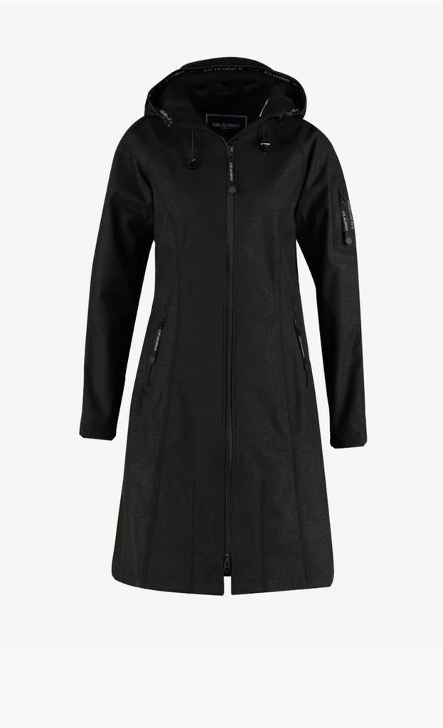 Ilse Jacobsen parka RAIN07L - zwart, maat 36 ZGAN, Ophalen of Verzenden, Zo goed als nieuw, Maat 36 (S), Zwart