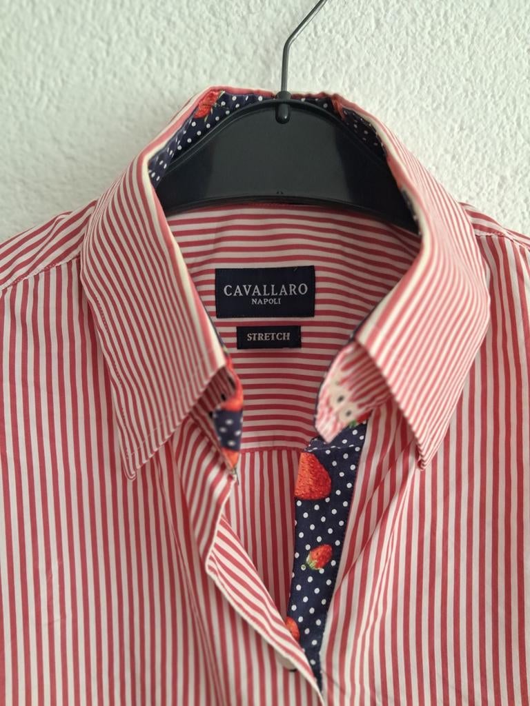 Cavallaro Napoli blouse rood wit gestreept Maat  48, Kleding | Dames, Ophalen of Verzenden