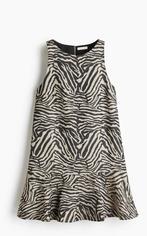 nieuw! H&M a-lijn mini jurk S 36 zebra dierenprint, Kleding | Dames, Verzenden, Zwart, Nieuw, Maat 36 (S)
