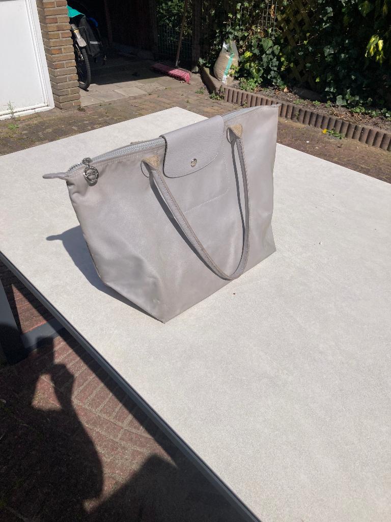 longchamp tas grijs, Sieraden, Tassen en Uiterlijk, Tassen | Damestassen, Ophalen of Verzenden, Gebruikt, Grijs, Handtas