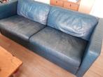 Perida driezitsbank leer donkerblauw 190x85x65 cm, Huis en Inrichting, Ophalen, Gebruikt, 150 tot 200 cm, Driepersoons