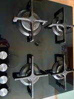 Nette 4-pits gaskookplaat - Zwart glas, Witgoed en Apparatuur, Kookplaten, Ophalen, Gebruikt, 4 kookzones, Inbouw