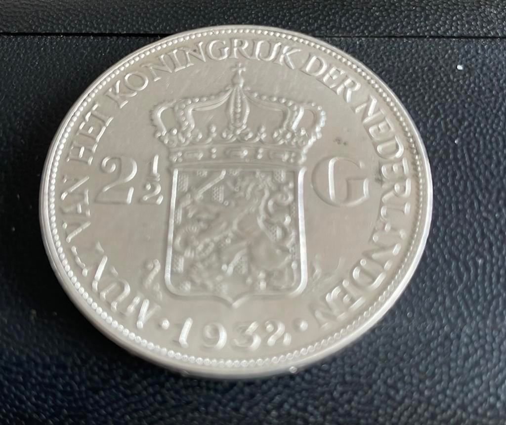 Zilver rijksdaalder 1932, Postzegels en Munten, Munten | Nederland, Verzenden, Koningin Wilhelmina, 2½ gulden, Zilver