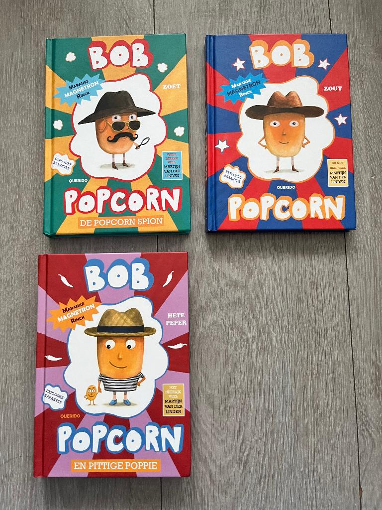 BOB POPCORN BOEKEN, Boeken, Kinderboeken | Jeugd | onder 10 jaar, Martijn van der Linden, Fictie algemeen, Ophalen of Verzenden