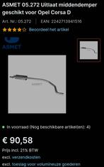 Uitlaat midden demper, Ophalen of Verzenden, Nieuw