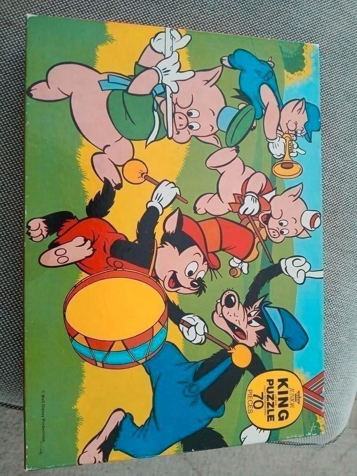 3 Biggetjes Puzzel - 70 Stukjes, Ophalen of Verzenden, Meer dan 50 stukjes, Zo goed als nieuw, 4 tot 6 jaar