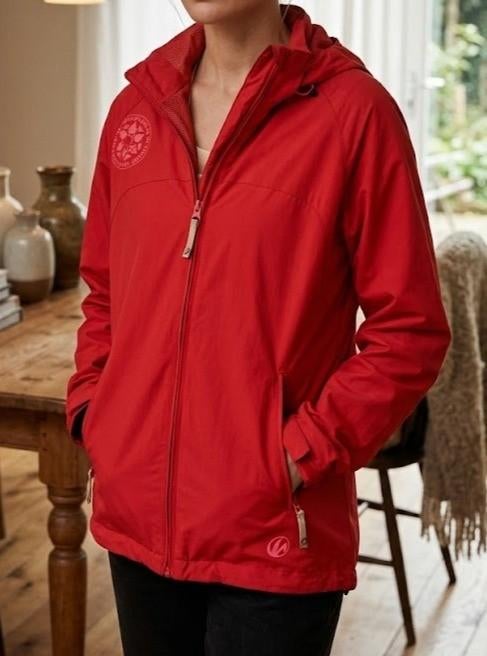 Regenjas parka, Verzenden, Zo goed als nieuw, Maat 34 (XS) of kleiner, Rood