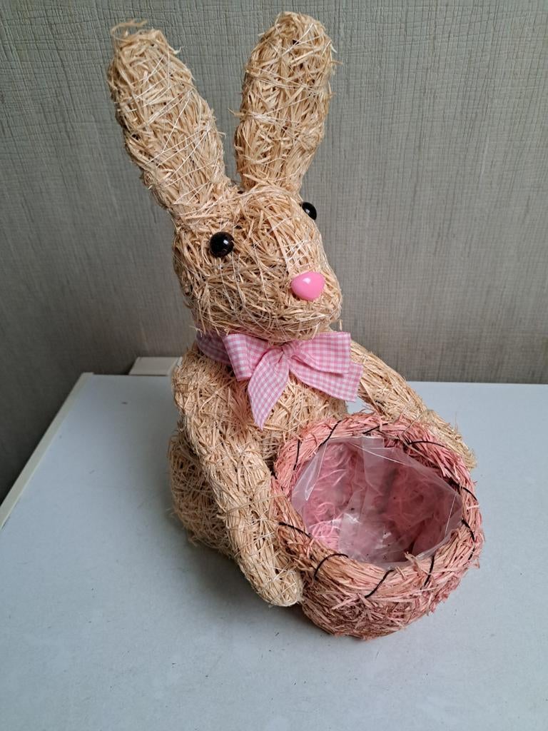 Konijn/ haas met mandje z.g.a.n., Diversen, Pasen, Ophalen of Verzenden