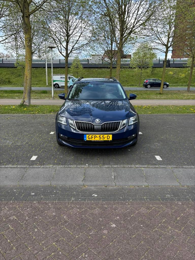 Skoda Octavia 1.0 TSI Clever 2018 Blauw, Stof, 1169 kg, Zwart, Blauw