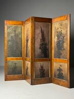 Kamerscherm Paravent Mahonie 19e eeuw, Ophalen of Verzenden, Zo goed als nieuw