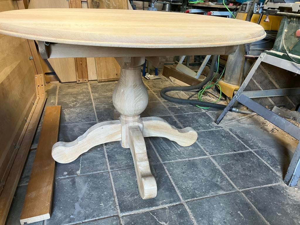 Eiken uitschuifbare tafel, Huis en Inrichting, Tafels | Eettafels, Ophalen of Verzenden, Zo goed als nieuw