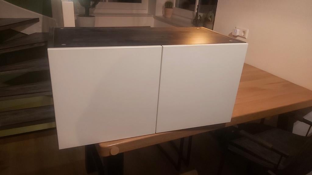 Wit kastje met 2 deuren - 80x40x37 cm, Huis en Inrichting, Kasten | Overige, Ophalen, Gebruikt