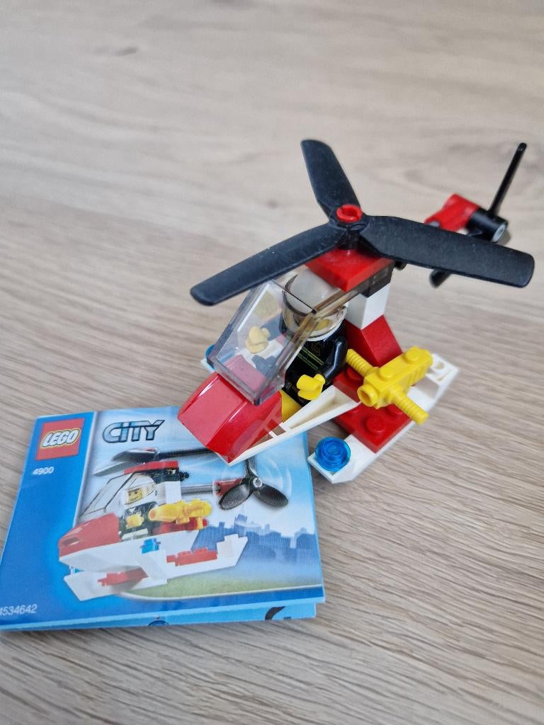 Lego City 4900 brandweerheli, Kinderen en Baby's, Speelgoed | Duplo en Lego, Ophalen of Verzenden, Gebruikt, Complete set, Lego