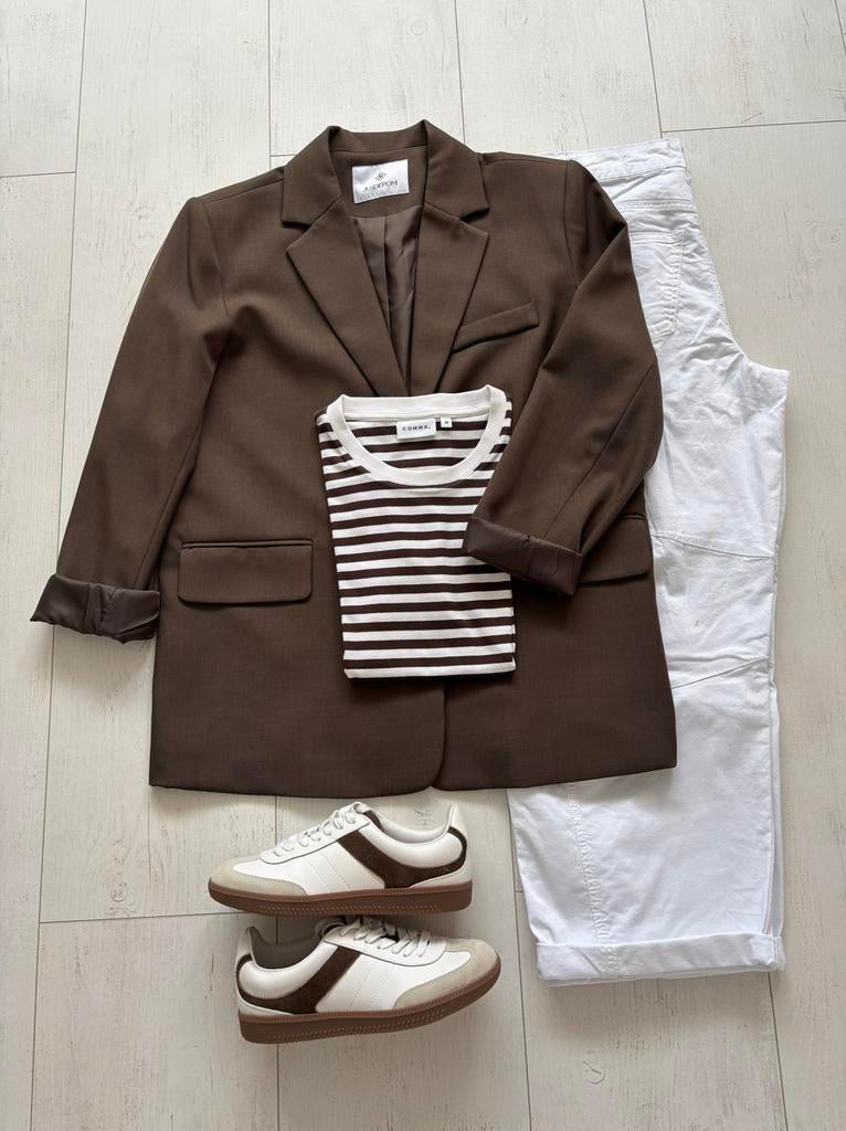 Jus De Pom blazer NIEUW S/M, Maat 38/40 (M), Bruin, Verzenden, Nieuw