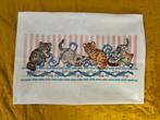 Handgemaakt borduurwerk kittens/katten, Ophalen of Verzenden, Zo goed als nieuw, Handborduren, Overige typen