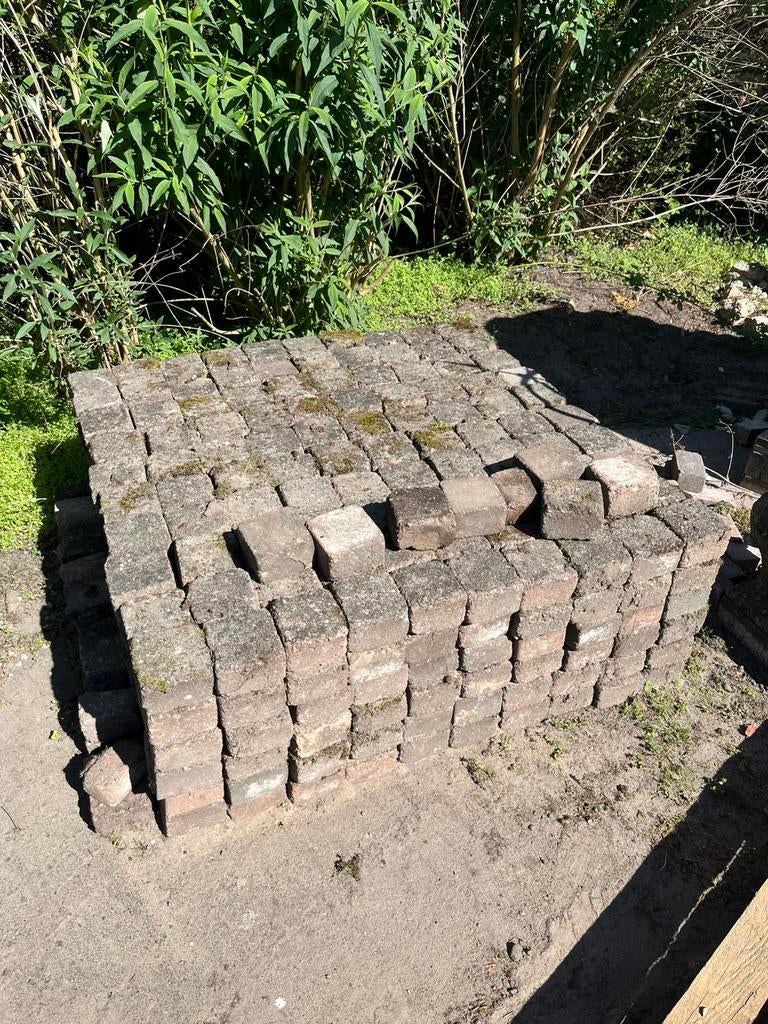 Betonklinkers vierkant 10 cm x 10 cm x 7 cm hoog, Ophalen, Gebruikt, Klinkers, 5 tot 10 m²