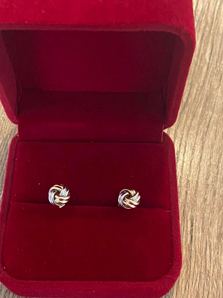 14 karaat (585) gouden oorbellen, wit en geel goud, Sieraden, Tassen en Uiterlijk, Oorbellen, Ophalen of Verzenden, Nieuw, Goud