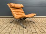 Arne Norell Ari lounge chair, Camel Cognac leder NIEUWSTAAT!, Ophalen of Verzenden, Zo goed als nieuw, 75 tot 100 cm, Pk22 møller wegner knoll vitra b&b italia cassina artifort togo