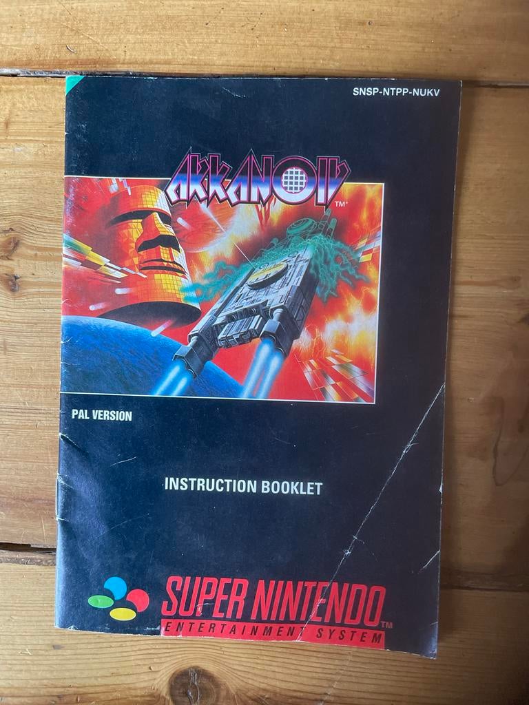 Arkanoid Handleiding Super Nintendo (SNES) - PAL Versie, Spelcomputers en Games, Games | Nintendo Super NES, Puzzel en Educatief
