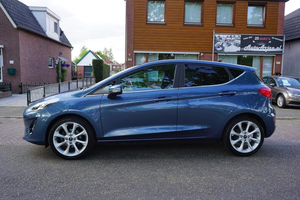 Ford Fiesta 1.0 EcoBoost Titanium AUTOMAAT, Cruise, Apple ca, Auto's, Ford, Gebruikt, Euro 6, Blauw, 620 kg