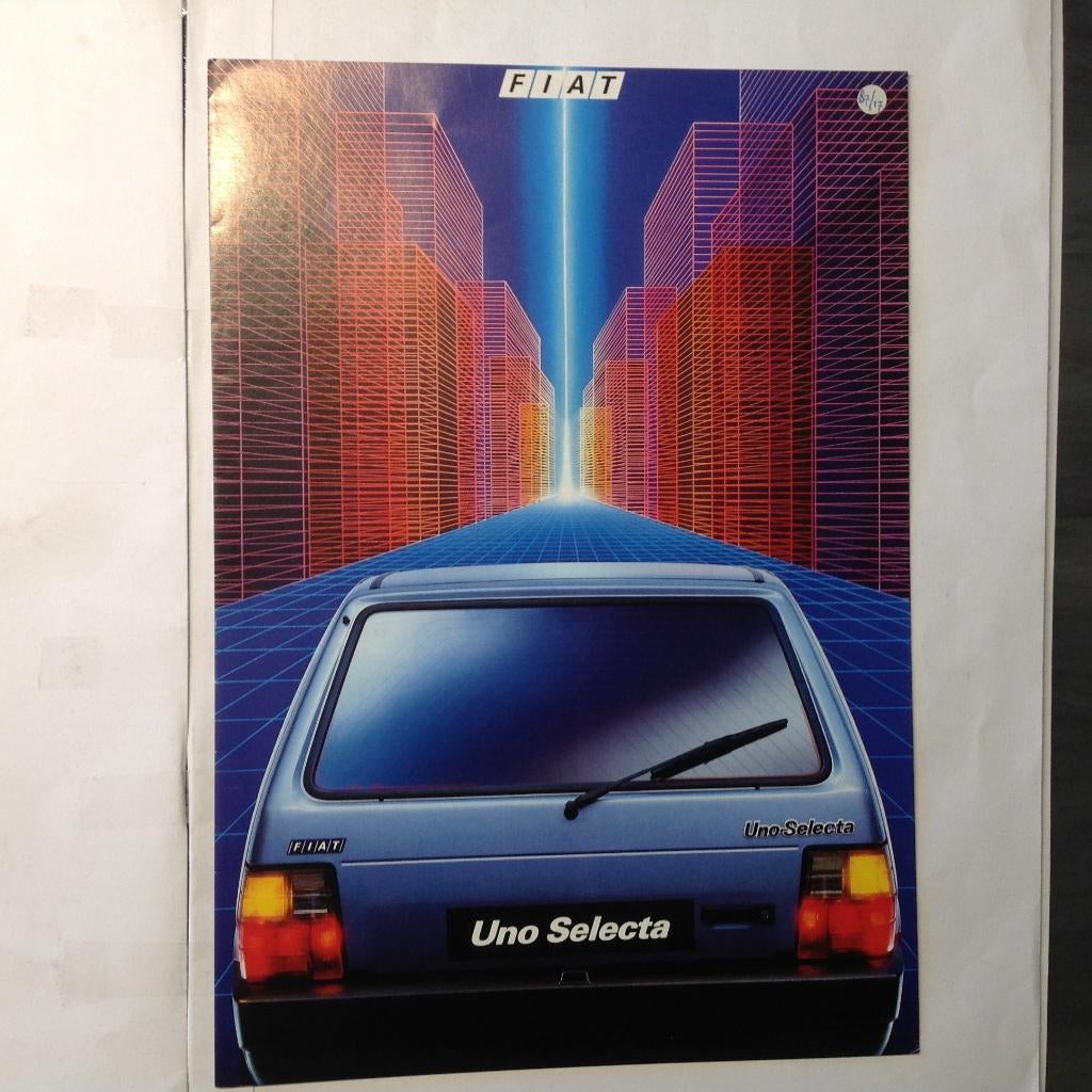 Fiat Uno Selecta folder NED 8 blz 1987, Ophalen of Verzenden, Nieuw, Overige merken