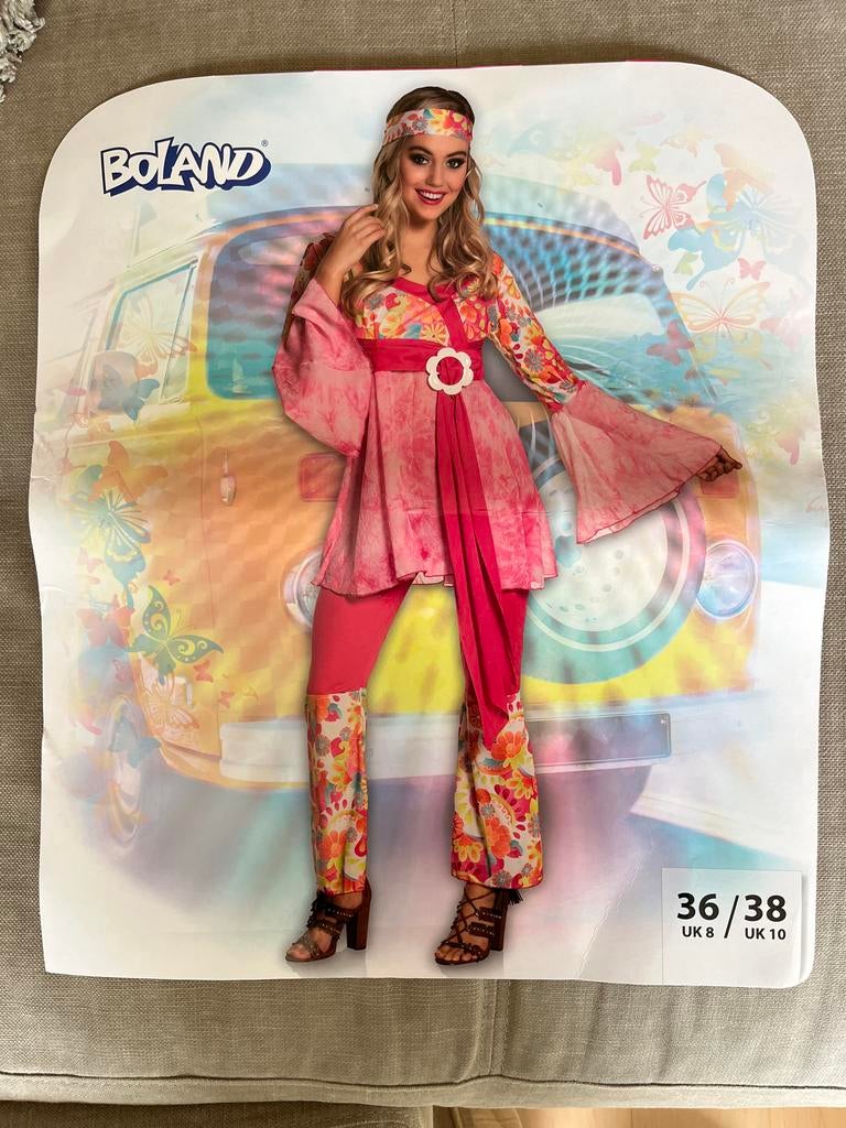 2 dezelfde Hippie Disco Outfits Maat 36/38, Kleding | Dames, Carnavalskleding en Feestkleding, Carnaval, Ophalen of Verzenden