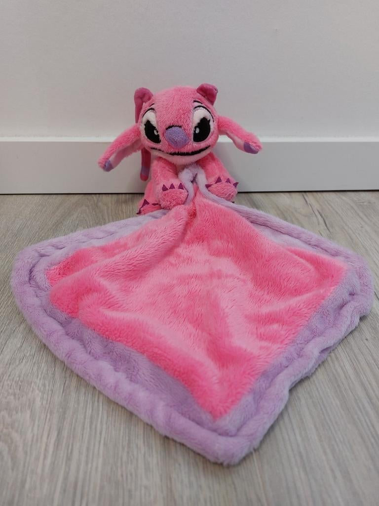 Knuffel knuffeldoekje stitch Angel roze monster Disney L1087, Ophalen of Verzenden, Zo goed als nieuw