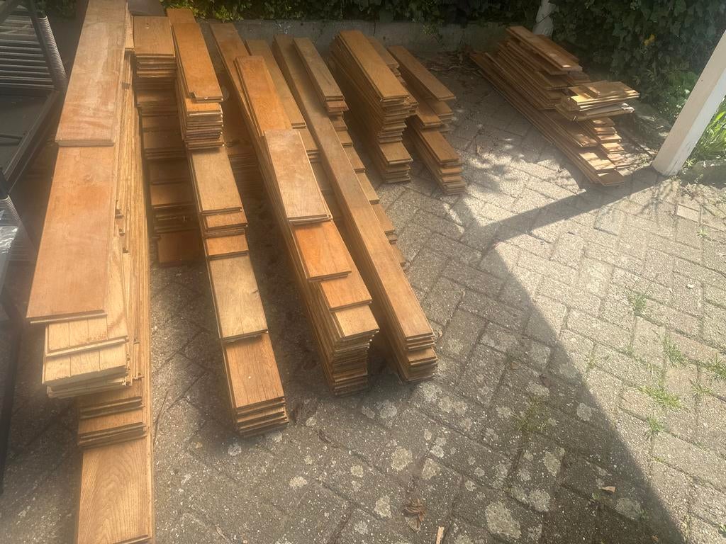 Oude eiken vloerdelen - ideaal als brandhout, Ophalen, Gebruikt, Hout, Vloerdelen of -planken