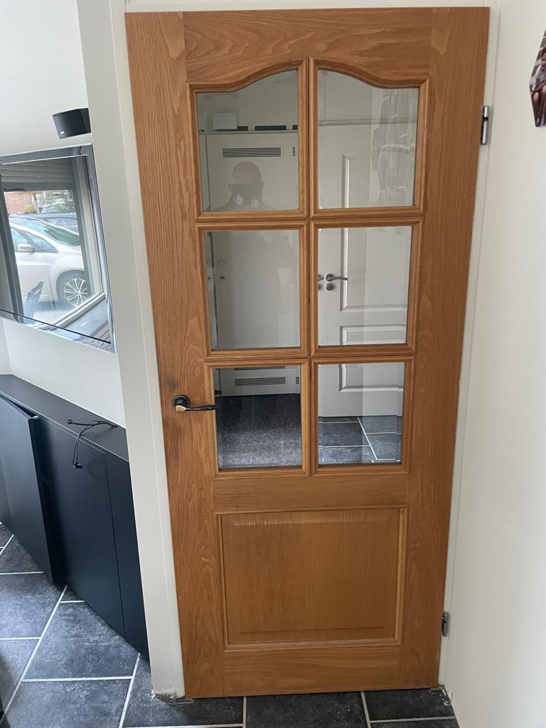 Gratis Zware opdek binnendeur 201,5 x 83 cm ophalen Meerssen, Doe-het-zelf en Verbouw, Deuren en Horren, Nieuw, Ophalen of Verzenden