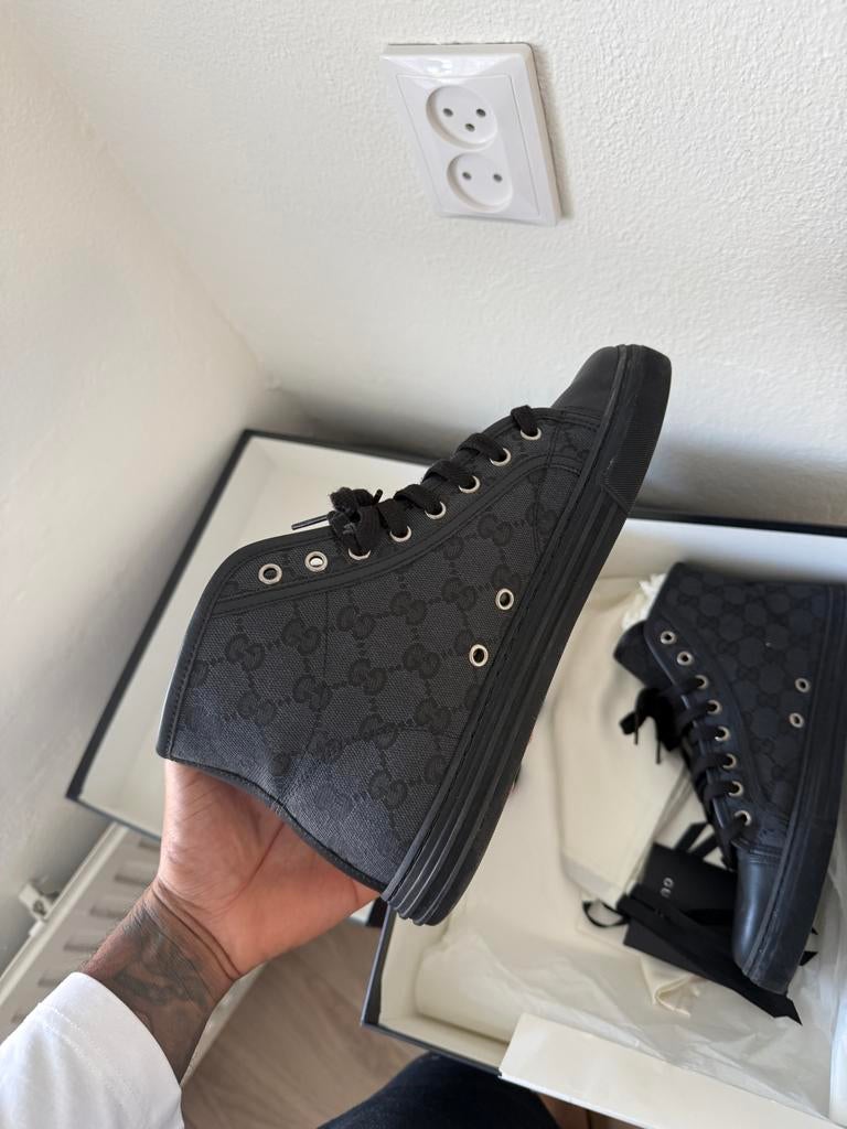 Gucci high top sneakers maat 41, Zwart, Ophalen of Verzenden, Sneakers of Gympen, Gedragen