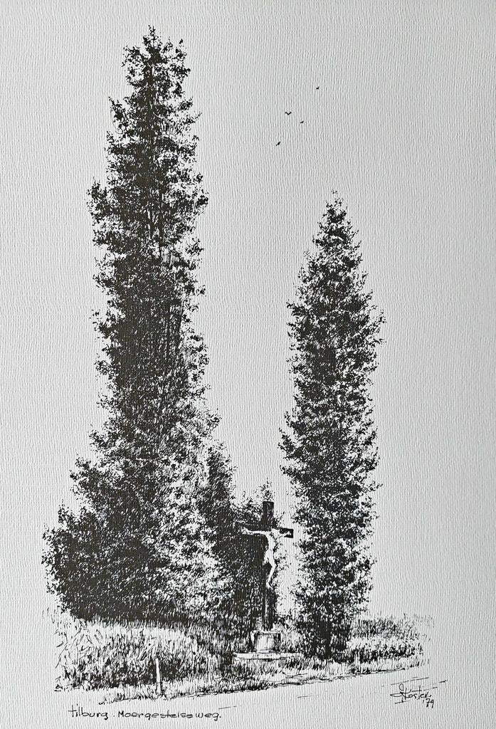 Berkel-Enschot nabij Tilburg ... heiligbeeld ..., Antiek en Kunst, Kunst | Tekeningen en Foto's, Ophalen of Verzenden