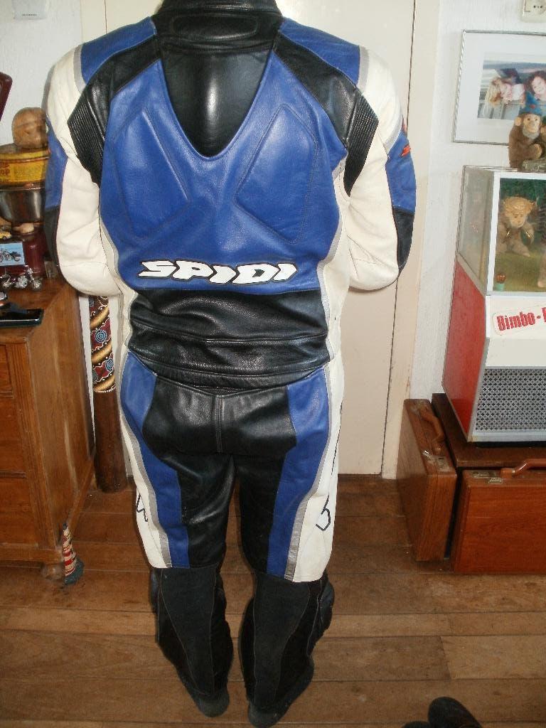 leren motorpak, drie kleur, maat 54 merk Spdi, Motoren, Kleding | Motorkleding, Ophalen of Verzenden, Tweedehands, Heren, Combipak