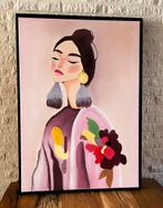 Schilderij - Carla van Iersel Stijl werk aan de muur, Antiek en Kunst, Ophalen of Verzenden