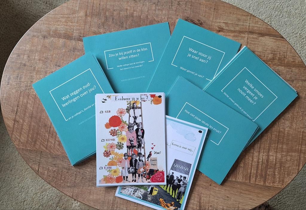50 dubbelzijdige onderwijs gesprekskaarten Loes van Gemert, Ophalen