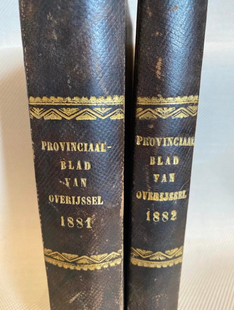 2x provinciaal blad Overijssel 1881 en 1882, Ophalen of Verzenden