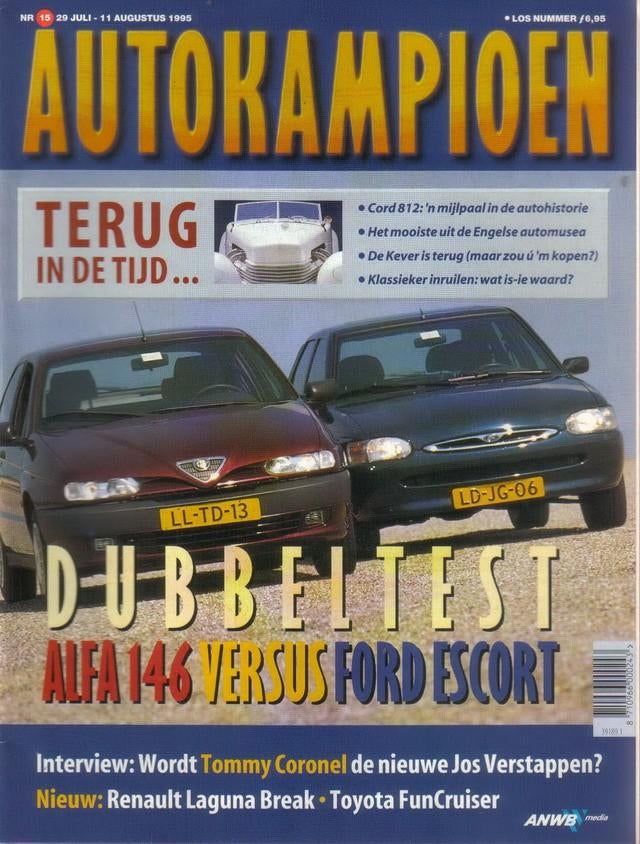 Autokampioen 15 1995 : Alfa Romeo 146 - Ford Escort - Kever, Ophalen of Verzenden, Gelezen, Algemeen