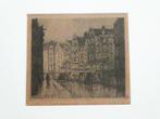 Oudezijds Achterburgwal Anton Pieck Amsterdam 1917 ets, Antiek en Kunst, Kunst | Etsen en Gravures, Ophalen of Verzenden