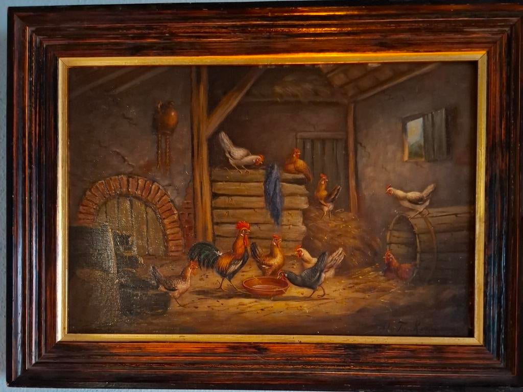 Hermanus van Tankeren olieverf op paneel, Antiek en Kunst, Kunst | Schilderijen | Klassiek, Ophalen of Verzenden