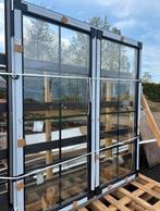 Kunststof kozijn zwart met 2 draai/kiep ramen, Doe-het-zelf en Verbouw, Glas en Ramen, Ophalen, Gevelraam of Ruit, Nieuw, 160 cm of meer