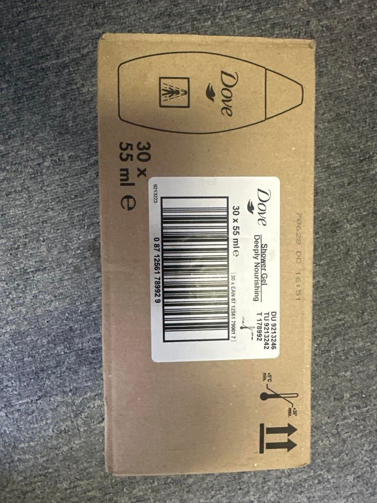 Dove Shower Gel Deeply Nourishing 30x 55 ml, Ophalen of Verzenden, Nieuw, Bad & Douche