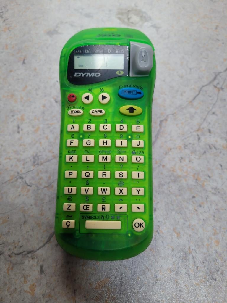 Dymo LetraTag 2000 Labelmaker - Groen, Computers en Software, Labelprinters, Qwerty, Dymo, Ophalen of Verzenden, Zo goed als nieuw