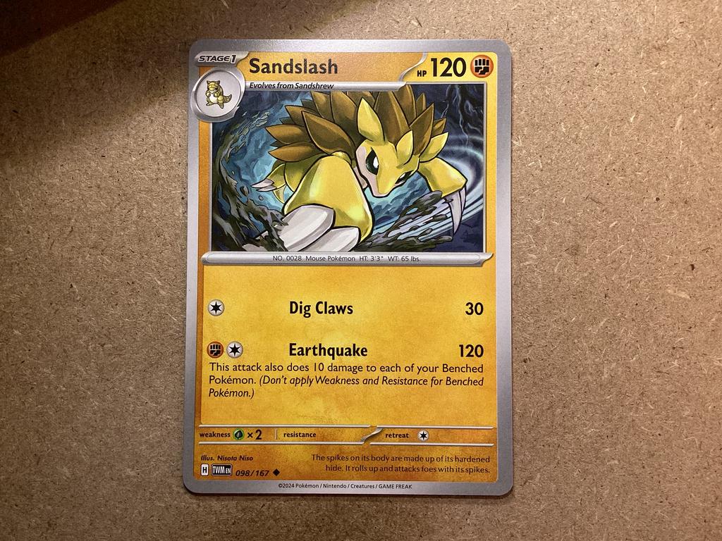 1x Sandslash [TWM 098/167] (Near Mint), Ophalen of Verzenden, Zo goed als nieuw, Losse kaart